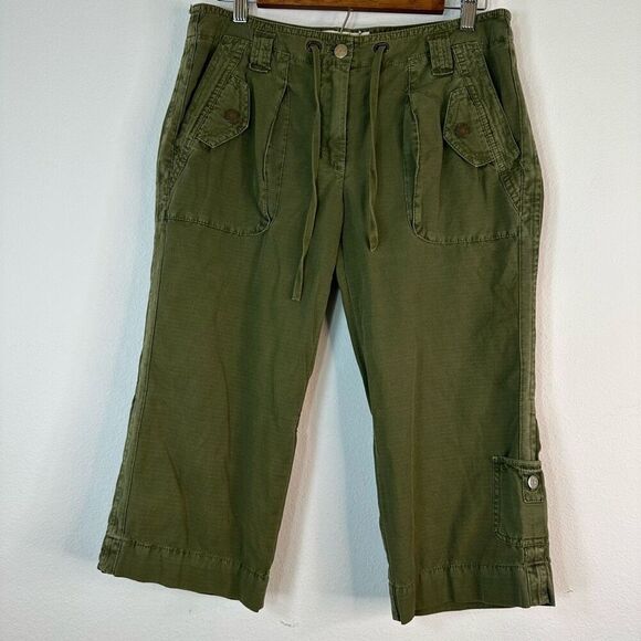 J.Crew City Fit Weathered Classic Twill Cargo Pants Womens 8 Y2K Utility Green - Picture 1 of 10